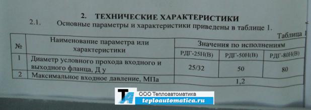 Регулятор РДГ
